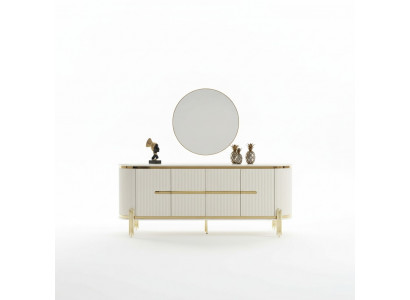 Luxe dressoir commode houten dressoir kast eetkamer modern wit
