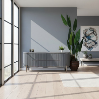 Grijze dressoir Luxe dressoir Dressoir Kast Eetkamermeubels Houten meubels