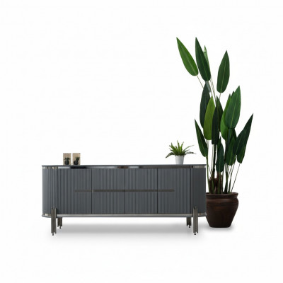 Grijze dressoir Luxe dressoir Dressoir Kast Eetkamermeubels Houten meubels