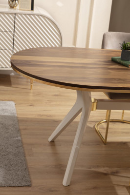 Eetkamer luxe stoel eetgroep eettafel tafel stoelen wit set van 8 delen