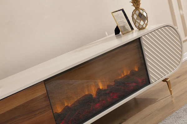 TV-standaard RTV Lowboard Rekken Dressoir Tafel Modern Wit Luxe Nieuw