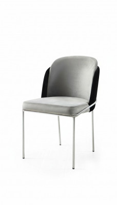 Stoel eetkamerstoel keukenstoel fauteuil luxe grijs modern eetkamer