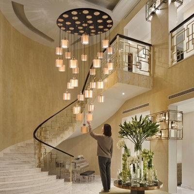 Luxe kroonluchter woonkamer plafondlamp plafondlamp kroonluchter goud