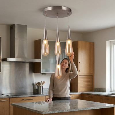 Kroonluchter Plafondkroonlamp Plafondkroonluchter Plafondlamp Modern Beige