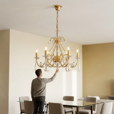 Klassieke plafondlamp kroonluchter plafondverlichting Goud lichtkroonluchter Nieuw