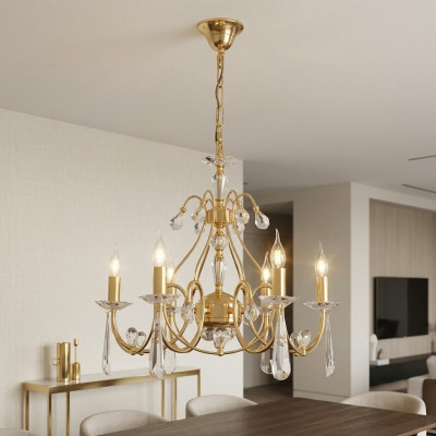 Klassieke plafondlamp kroonluchter plafondverlichting Goud lichtkroonluchter Nieuw
