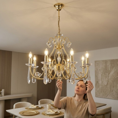 Luxe plafondlamp kroonluchter plafondlamp kroonluchter gouden kristal