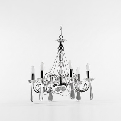 Zilveren luster hangende kroonluchter kroonluchter luxelamp moderne kunst