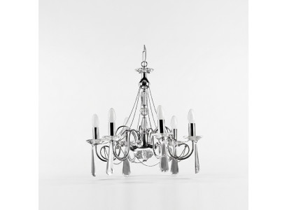 Zilveren luster hangende kroonluchter kroonluchter luxelamp moderne kunst