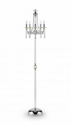 Kristallen vloerlamp Staande lamp Staande luxe verlichting Lampenlamp Zilver