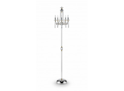 Kristallen vloerlamp Staande lamp Staande luxe verlichting Lampenlamp Zilver
