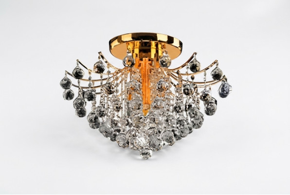 Gouden sierkroonluchter plafondlamp lichtkristallen lamp luxe lamp