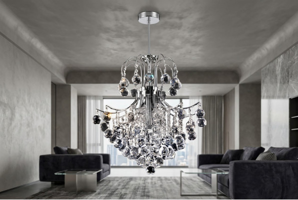 Lüster Art Luxus Plafondlamp Kroonluchter Hanglampen Zilver
