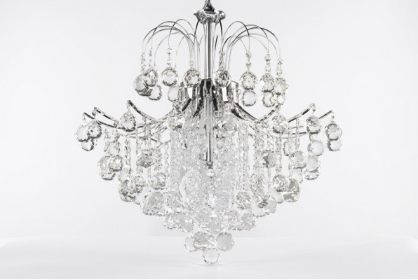 Plafondlamp Kroonluchter Plafondkristallamp Lampen Luxe Kroonluchter Zilver