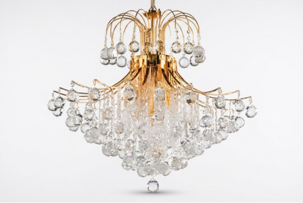 Luxe kroonluchter plafondlamp kroonluchter gouden koninklijke luchter