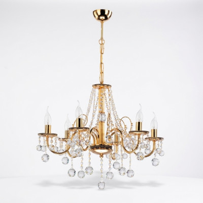 Gouden kroonluchter Kristallen kroonluchter Hanglamp Plafondlamp
