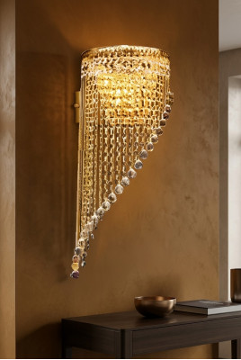 Luxe Gouden kroonluchter plafondlampen Hanglampenkap Hanglustrelicht