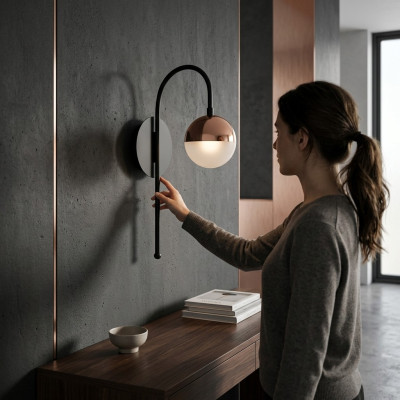 Wandlamp Kroonluchter Wandlamp Luster Wandlamp LED Zwart
