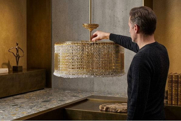 Luxe kroonluchter plafondlamp plafondlamp lampen goud armatuur