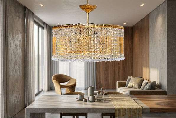 Luxe kroonluchter plafondlamp plafondlamp lampen goud armatuur