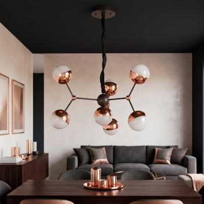 Ronde kroonluchter plafondlamp lichtkroon Gouden design Moderne stijl