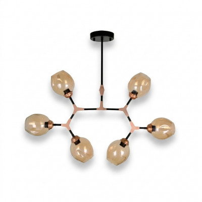 Plafondlamp kroonluchter kroonluchter plafondlamp modern glas beige nieuw