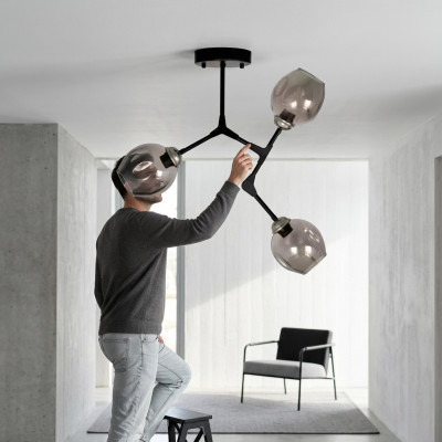 Luster Kroonluchter Plafondlamp Hanglamp Lampen Modern Zwart