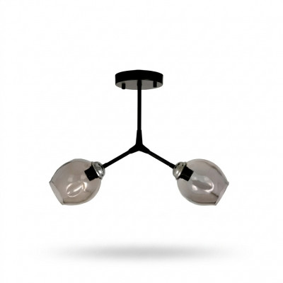 Plafondlamp kroonluchter hanglamp lampen glas zwart.