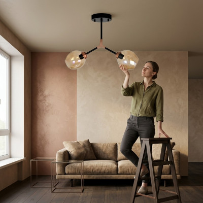 Plafondlamp Luchter Kroonluchter Plafondlamp Lampen Glas Goud Modern