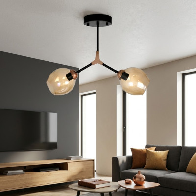 Plafondlamp Luchter Kroonluchter Plafondlamp Lampen Glas Goud Modern