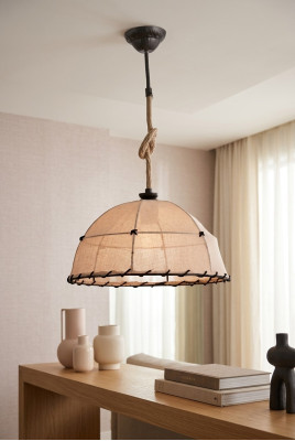 Plafondlamp Plafonnière Luchter Kroonluchter Lamp Beige Modern Touw