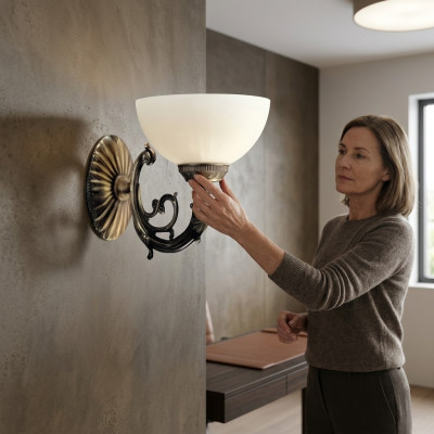 Wandlamp Wandlampen Wandlamp Kroonluchter Wandlampen Grijs Metaal