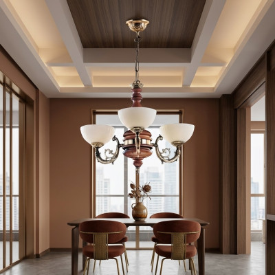 Kroonluchter Plafondlamp Luster Plafondlamp Lampen Bruin Klassiek