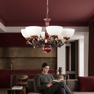 Hanglamp kroonluchter plafondlamp lampen bruin klassiek