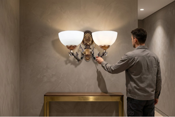 Muurlamp Wandlampen Wandlamp Kroonluchter Muur Lampen Bruin Klassieke