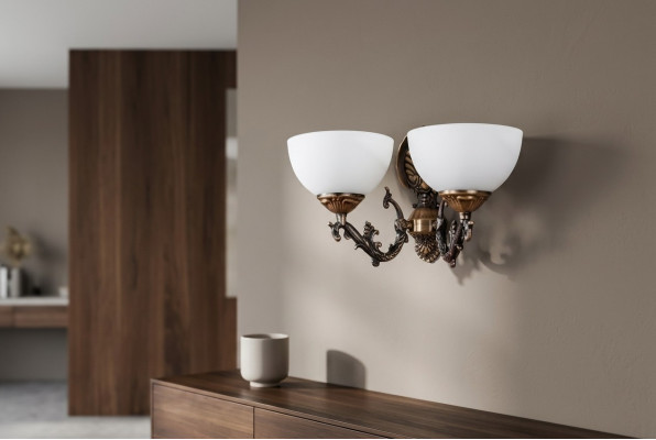 Muurlamp Wandlampen Wandlamp Kroonluchter Muur Lampen Bruin Klassieke