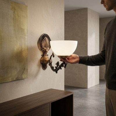 Wandlamp Wandlamp Wandlampen Kroonluchter Wandlampen Bruin Klassiek