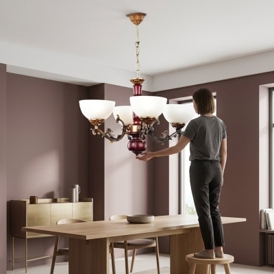 Kroonluchter Plafondlamp Hanglamp Lampen Bruin Klassiek