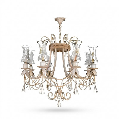 Luxe plafondlamp kroonluchter plafondlamp lampen glas beige