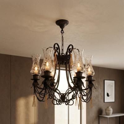 Kasteel plafondlamp luxe kroonluchter plafondlamp glaslamp.