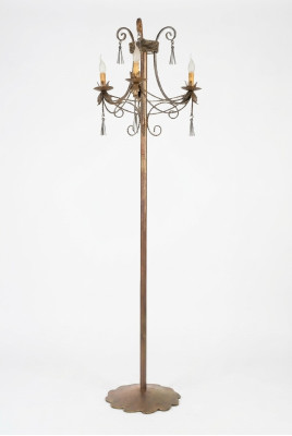 Staande lamp Staande lamp Stand Luxe Verlichting Lampen Lamp Goud Art 170 cm