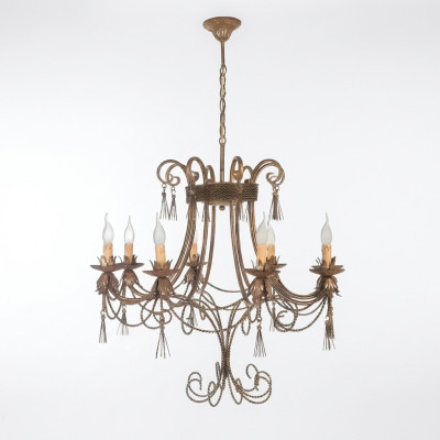 Plafondlamp luchter kroonluchter plafondlamp lampen goud metaal kunst