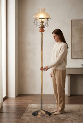 Staande lamp Staande lamp Staand Luxe verlichting Lamp Lamp Goud Glas 185 cm
