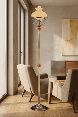 Staande lamp Staande lamp Staand Luxe verlichting Lamp Lamp Goud Glas 185 cm
