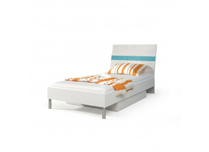 Bedden kinderbed kinderkamer bed kinderbed meubels hout turquoise hoogglans nieuw