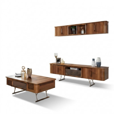Woonkamer meubels Woonkamer wandplank tv kast Wandkasten Plank Houten meubels