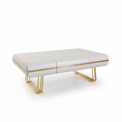 Salontafel Bijzettafel Woonkamertafel Moderne Tafels Wit Goud