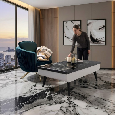 Salontafel Bijzettafel Woonkamer Hout Tafels Bijzettafel Italiaanse Stijl Tafel Grijs