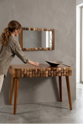 Console Dresser Furniture Style Console Dressing Table Italian Style Brown