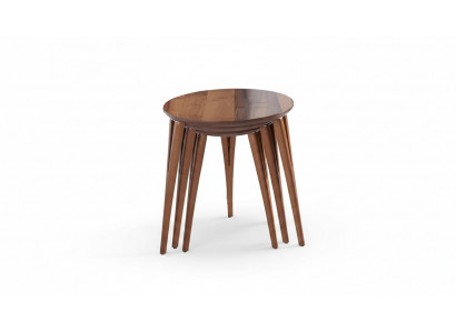 Bijzettafels Bloemenstandaard Houten tafels Set Bijzettafel Tafel Salontafel 3-delig.